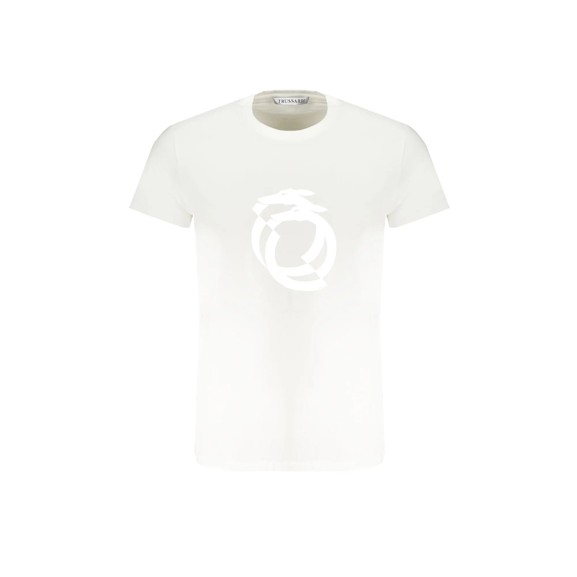 Trussardi T-Shirt Maniche Corte Uomo Bianca Stampa Logo Bianco - foto prodotto